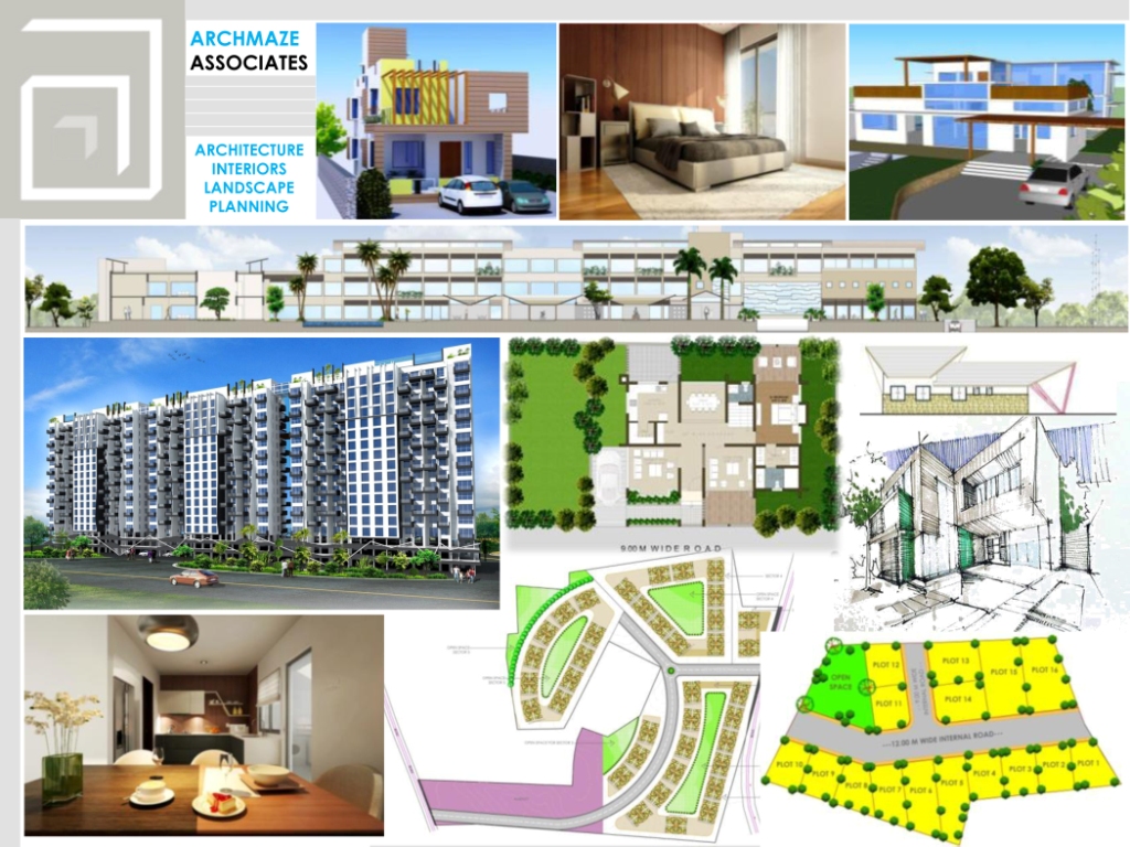 Architecture, Interiors, Landscape Design, Plotting layout